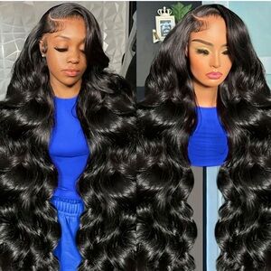 Black Wavy Hair human wig